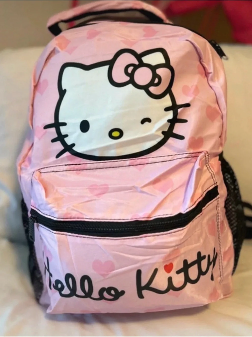 Hello Kitty Light Pink Heart Backpack for Kids